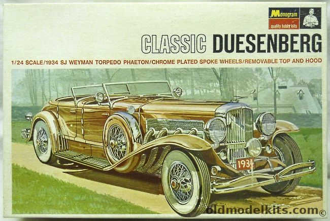 Monogram 1/24 1934 Duesenberg SJ Torpedo Phaeton Weyman Body, PC81-300 plastic model kit